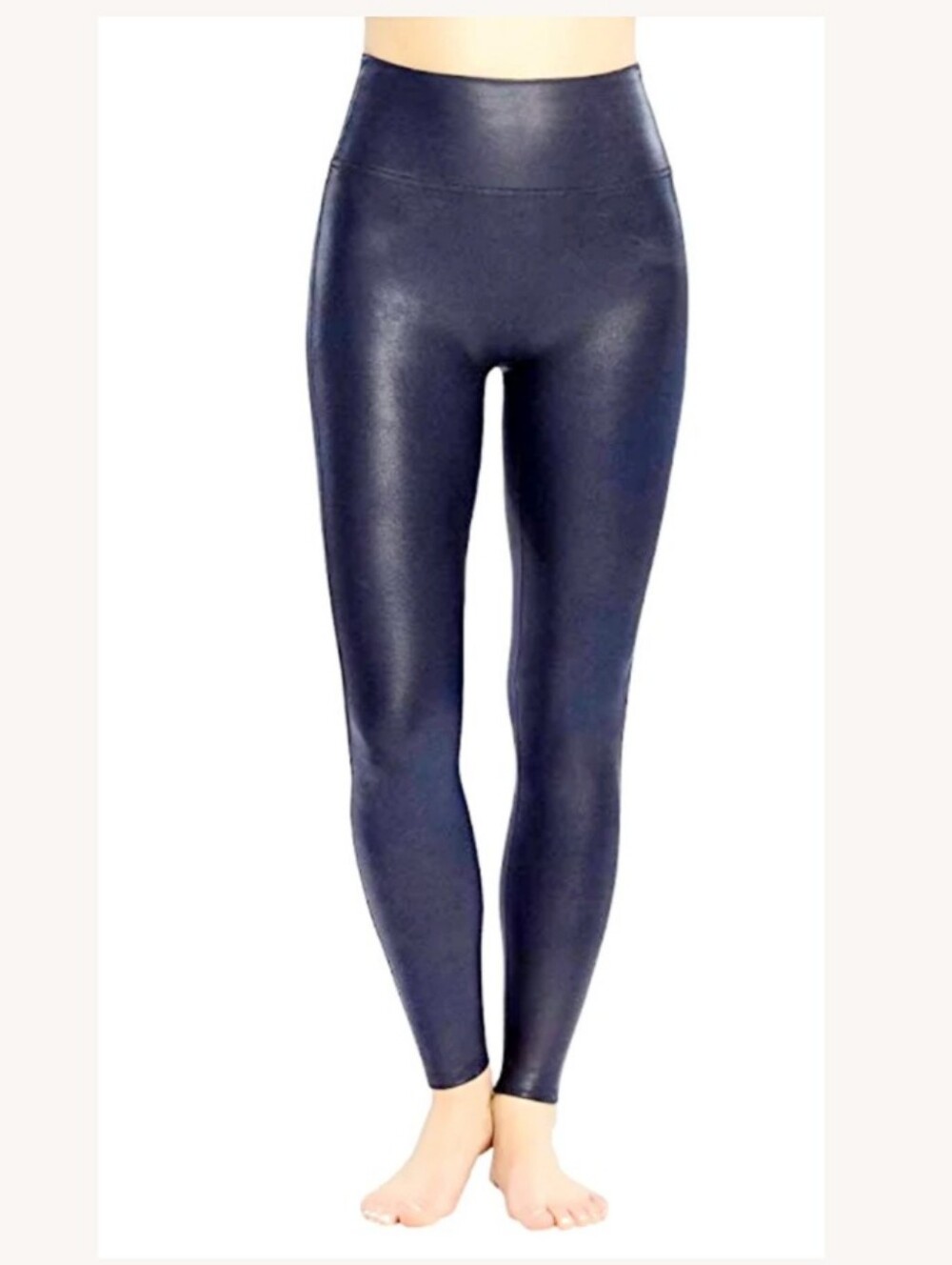 Spanx Faux Leather Leggings Midnight Navy Blue XL
